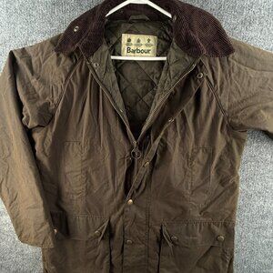 Barbour Gamefair Large Insulated Waxed Jacket Full Zip Brown AW18LMX Winter